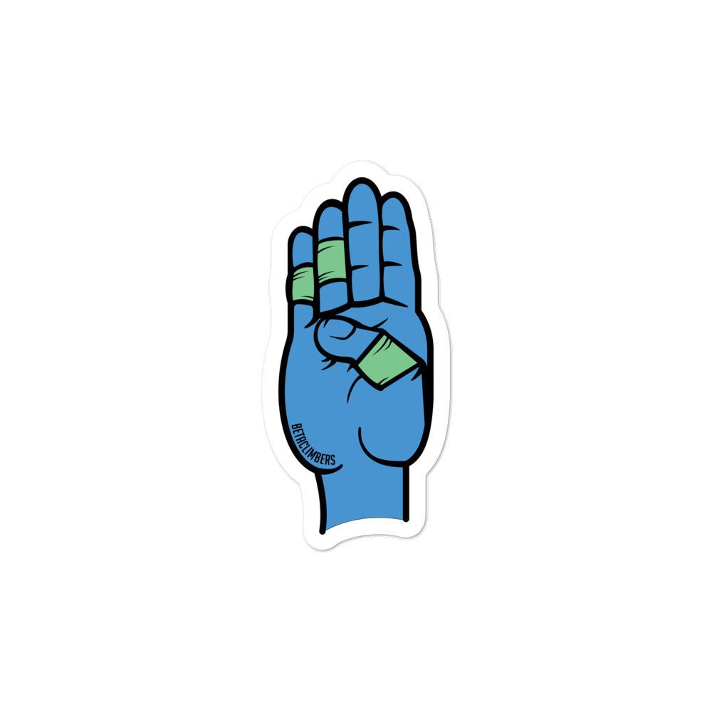 BetaClimbers Hand Signal Sticker